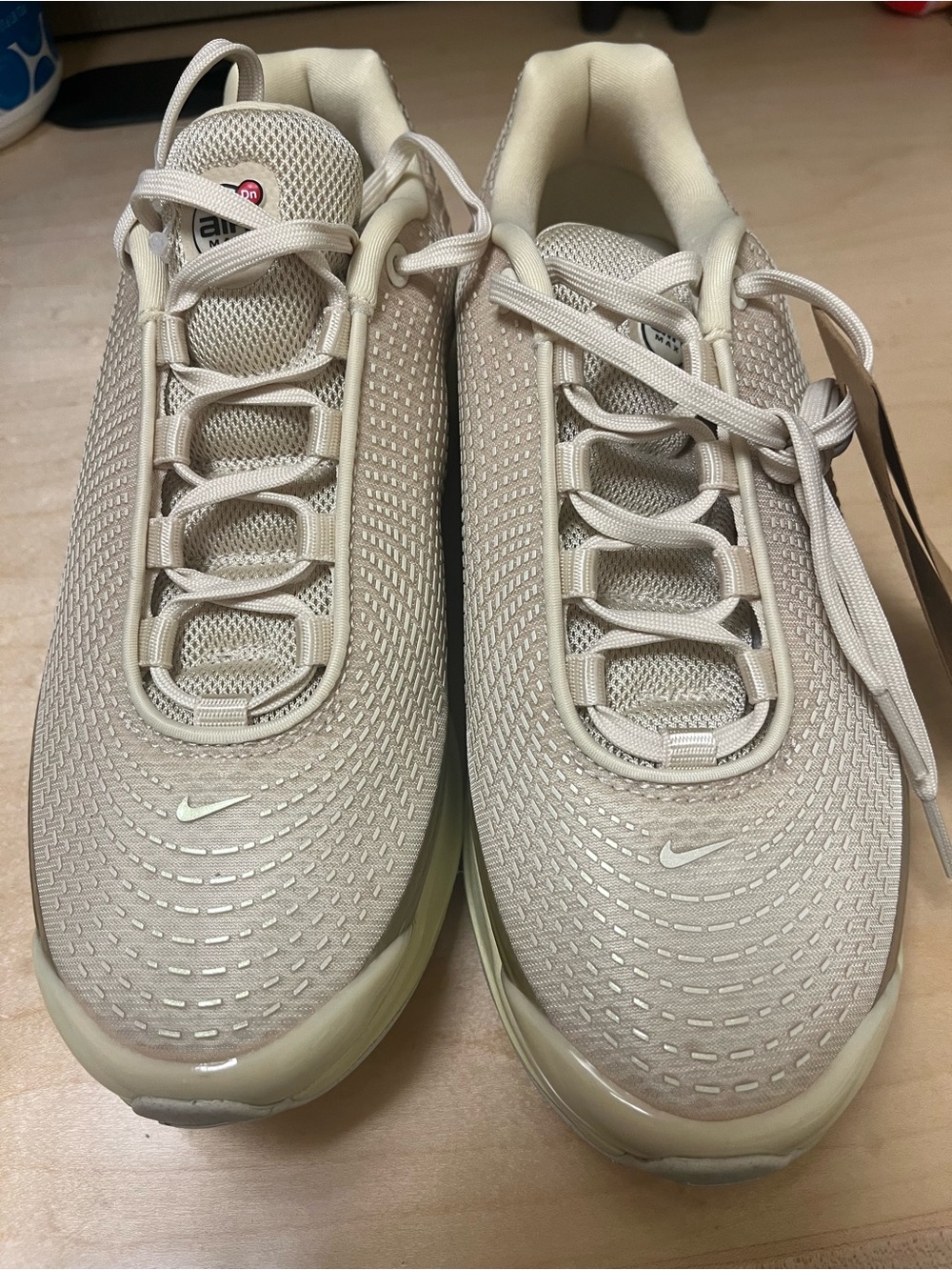 Nike Beige/Tan Lightweight Sneakers with Lace-Up Design
